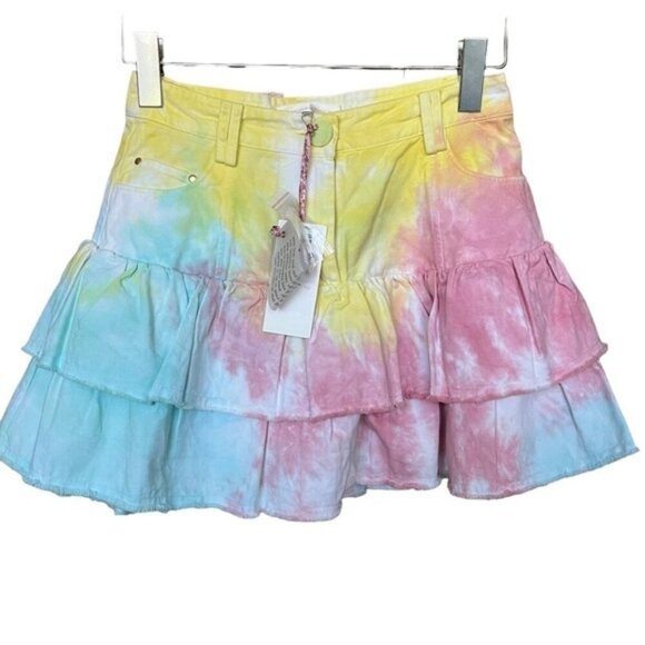 NWT LoveShackFancy Landen Tie-Dyed Mini Skirt Women Size 4 - Picture 2 of 14
